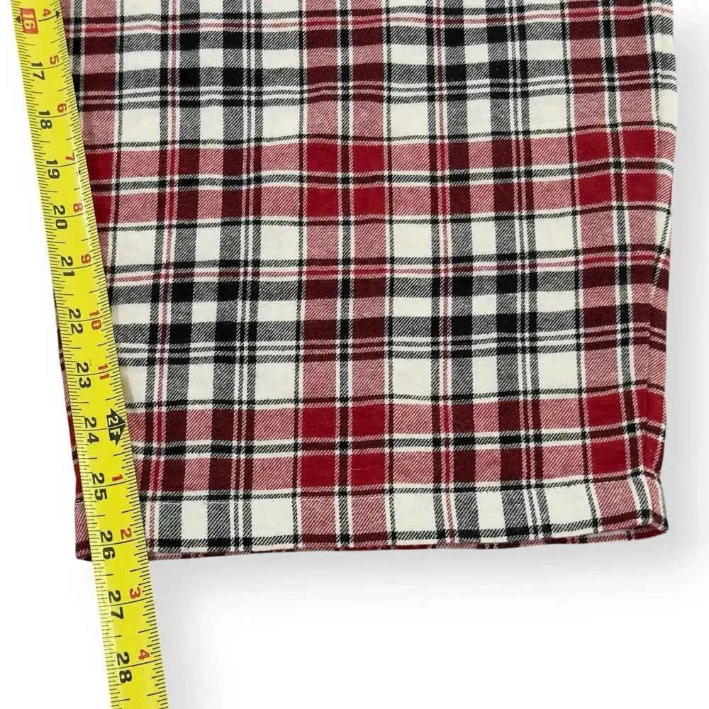 Disney Adult 2XL Pajama PJ Set Christmas 2022 Mickey Holiday Tartan Plaid Red